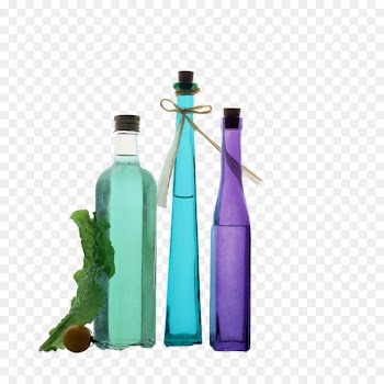 Glass bottle - Transparent colored glass bottle 