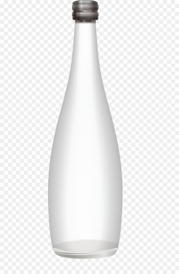Glass bottle - Vector painted a transparent glass bottle 
