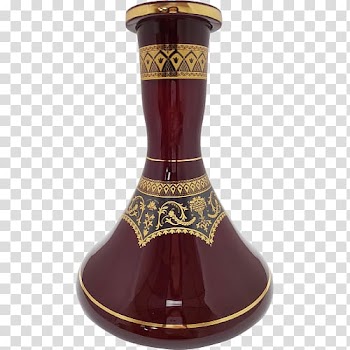 Glass Bowl Hookah Vase Metal, glass transparent background PNG clipart