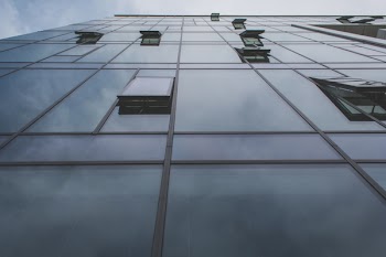 Glass building