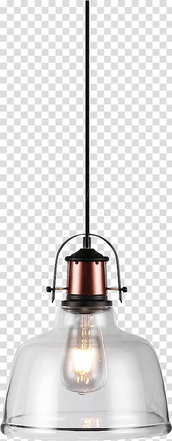 Glass Chandelier Pendant light Light fixture Edison screw, glass transparent background PNG clipart