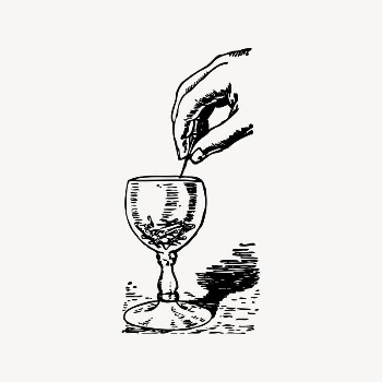 Glass clipart, vintage illustration vector. | Free Vector Illustration - rawpixel