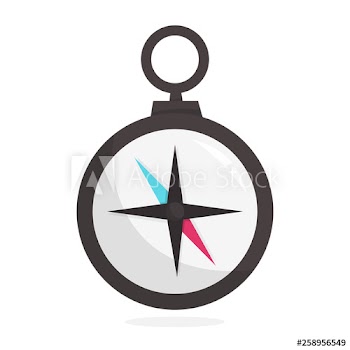 Glass compass icon