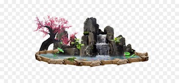 Glass fiber Artificial waterfall Fiberglass Rock - Plastic stone rockery garden 