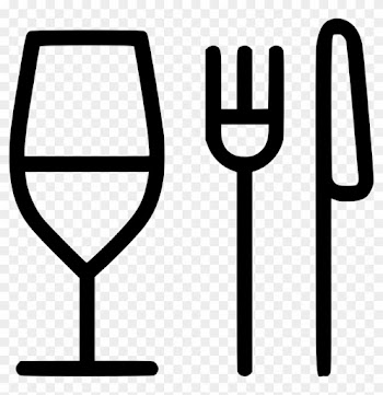 Glass Fork Knife Restaurant Food Comments - Food And Drink Icon