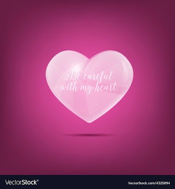  					Glass heart vector image														