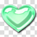 Glass Hearts Pastel Pearl, green heart transparent background PNG clipart