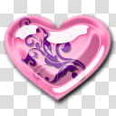 Glass Hearts Pastel Pearl, pink and purple heart transparent background PNG clipart
