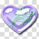 Glass Hearts Pastel Pearl, purple and green heart illustration transparent background PNG clipart