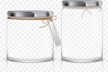 Glass Jar Computer file - Vector hand-painted two glass jars 