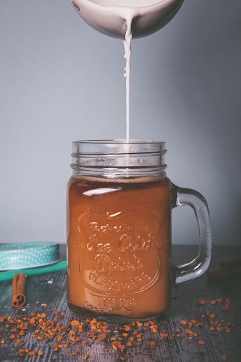 Glass Mug with Liquid
