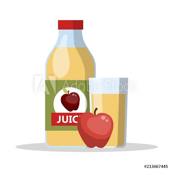 Glass of apple juice