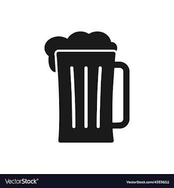 glass of beer in trendy flat design