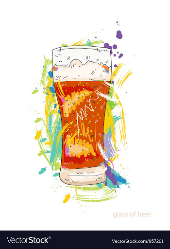 Glass of beer vector image