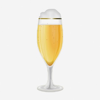 Glass of Champagne clipart illustration. | Free Photo - rawpixel