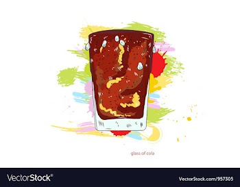 Glass of cola vector image