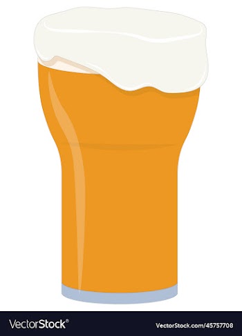 glass of cold light beer