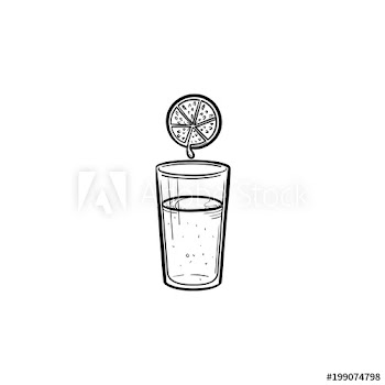 Glass of juice hand drawn outline doodle icon