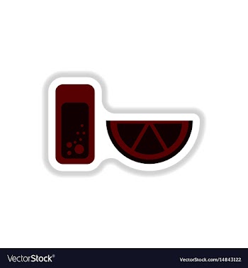 Glass of lemonade with lemon slice vector image