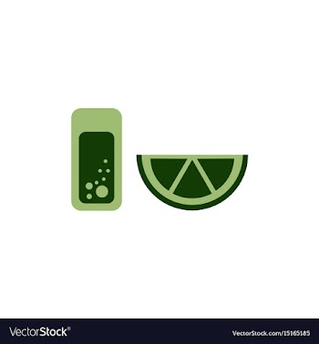 Glass of lemonade with lemon slice vector image