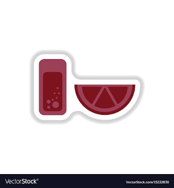Glass of lemonade with lemon slice vector image