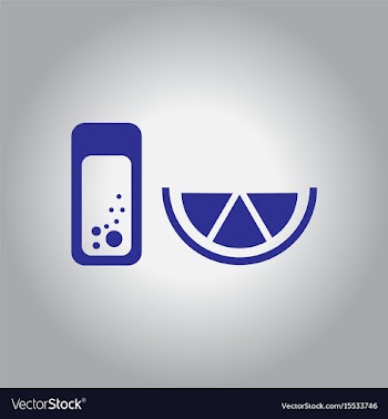 Glass of lemonade with lemon slice vector image