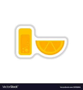 Glass of lemonade with lemon slice vector image