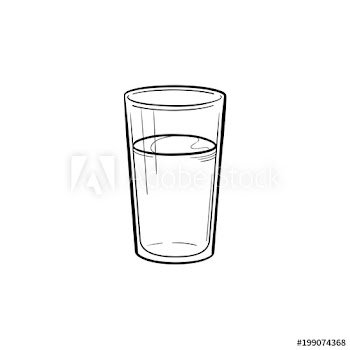 Glass of water hand drawn outline doodle icon