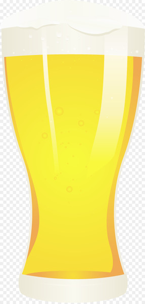 Glass Pint Yellow - Bubbling beer 