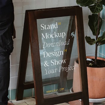 Glass Stand Mockup