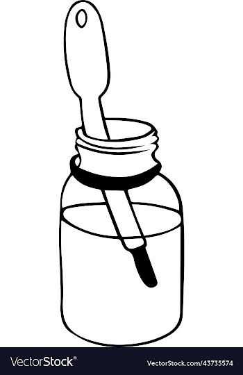 glass transparent vial flask jar with liquid