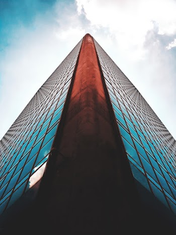 Glass Walled Low Angle Photography