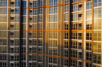 Glass Windows of A High-rise Building