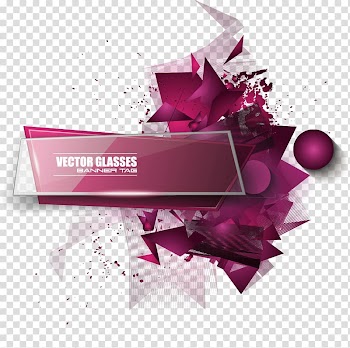 Glasses banner tag illustration, Abstract art illustration, Abstract geometric pieces transparent background PNG clipart