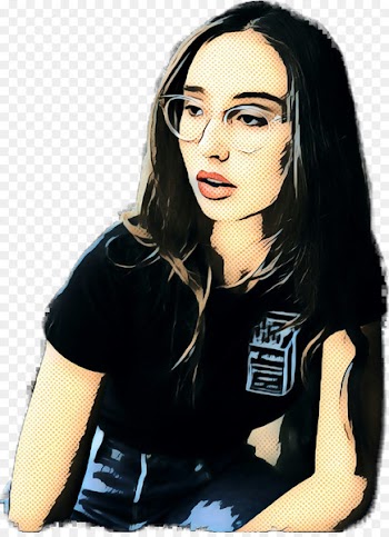 Glasses, Black Hair, Black, Hair PNG