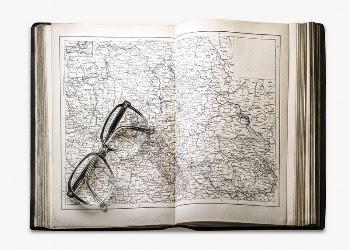 Glasses on map, isolated image | Free Photo - rawpixel