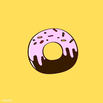 Glazed donut drawing | Free stock vector - 1187079