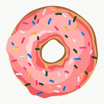Glazed pink doughnut with sprinkles design element | Free  transparent png - 2338442