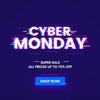 Glitch cyber monday Free Vector