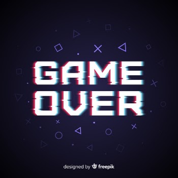 Glitch effect game over background