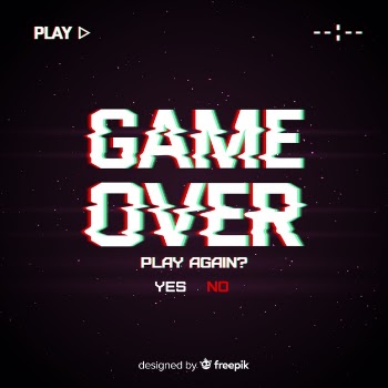 Glitch effect game over background