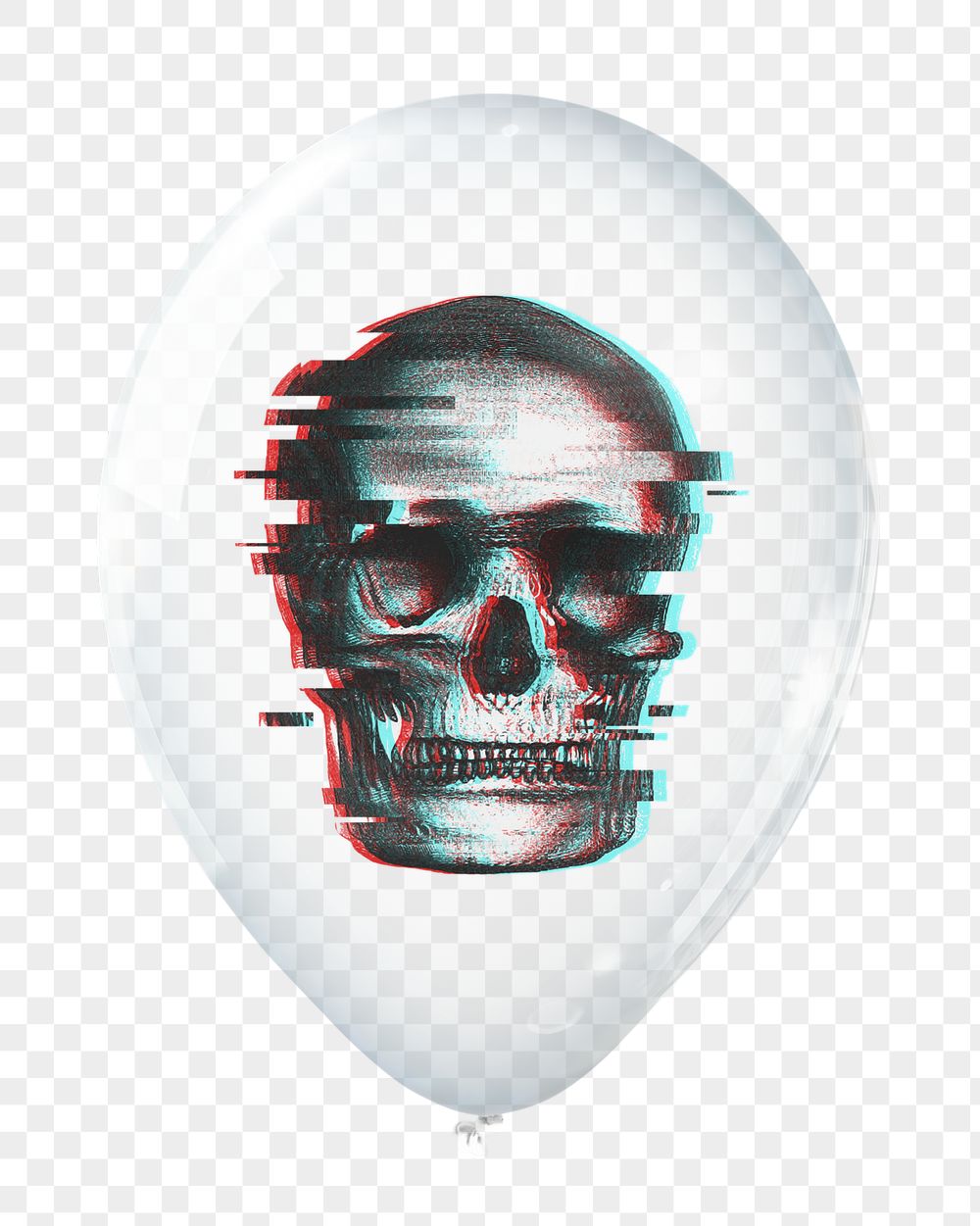 Glitch skeleton png in clear | Free PNG - rawpixel