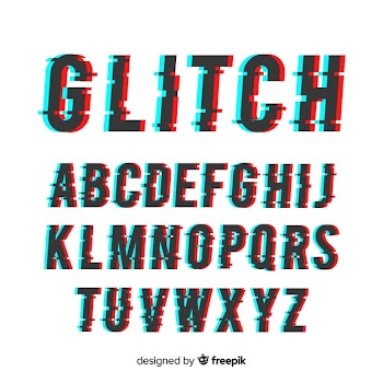 Glitch typography