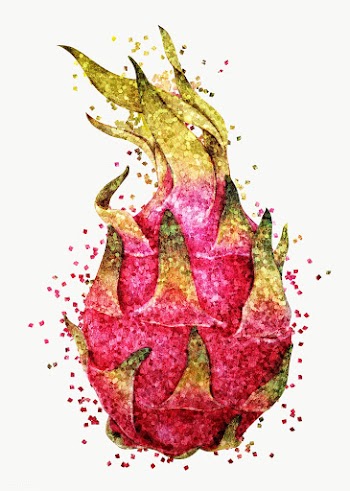 Glitter dragon fruit illustration | Free  transparent png - 2358941
