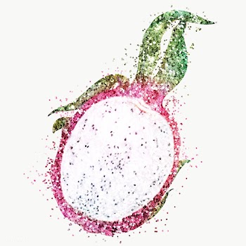 Glitter half of dragon fruit design element | Free  transparent png - 2355814