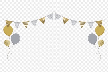 Glitter party flag png decoration | Free PNG - rawpixel