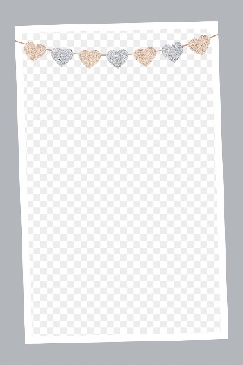 Glitter png hearts decoration frame, | Free PNG - rawpixel
