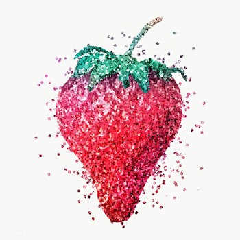 Glitter strawberry fruit design element | Free  transparent png - 2354719