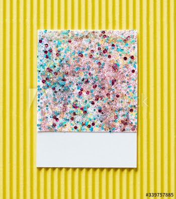 Glittery and sparkly paper card