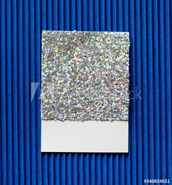 Glittery and sparkly paper card